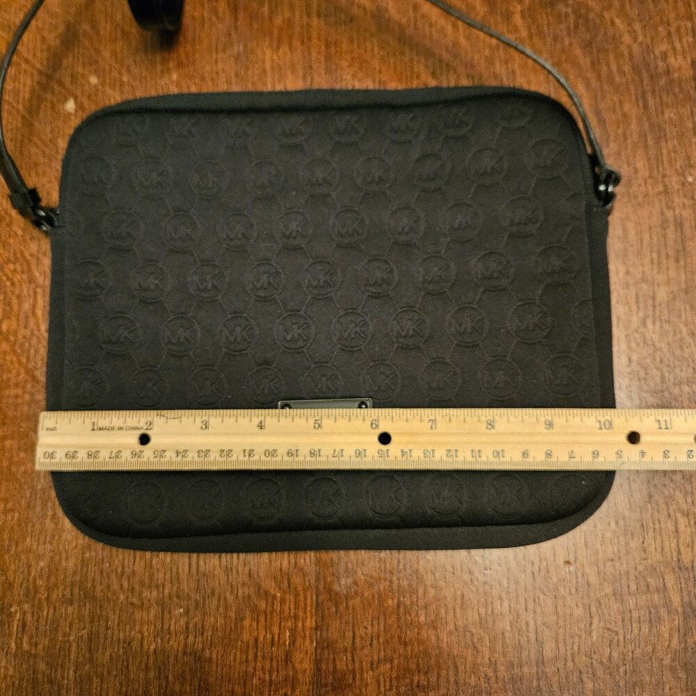 Michael Kors Neoprene Black Crossbody 10" x 9" iPad Bag - Picture 5 of 6